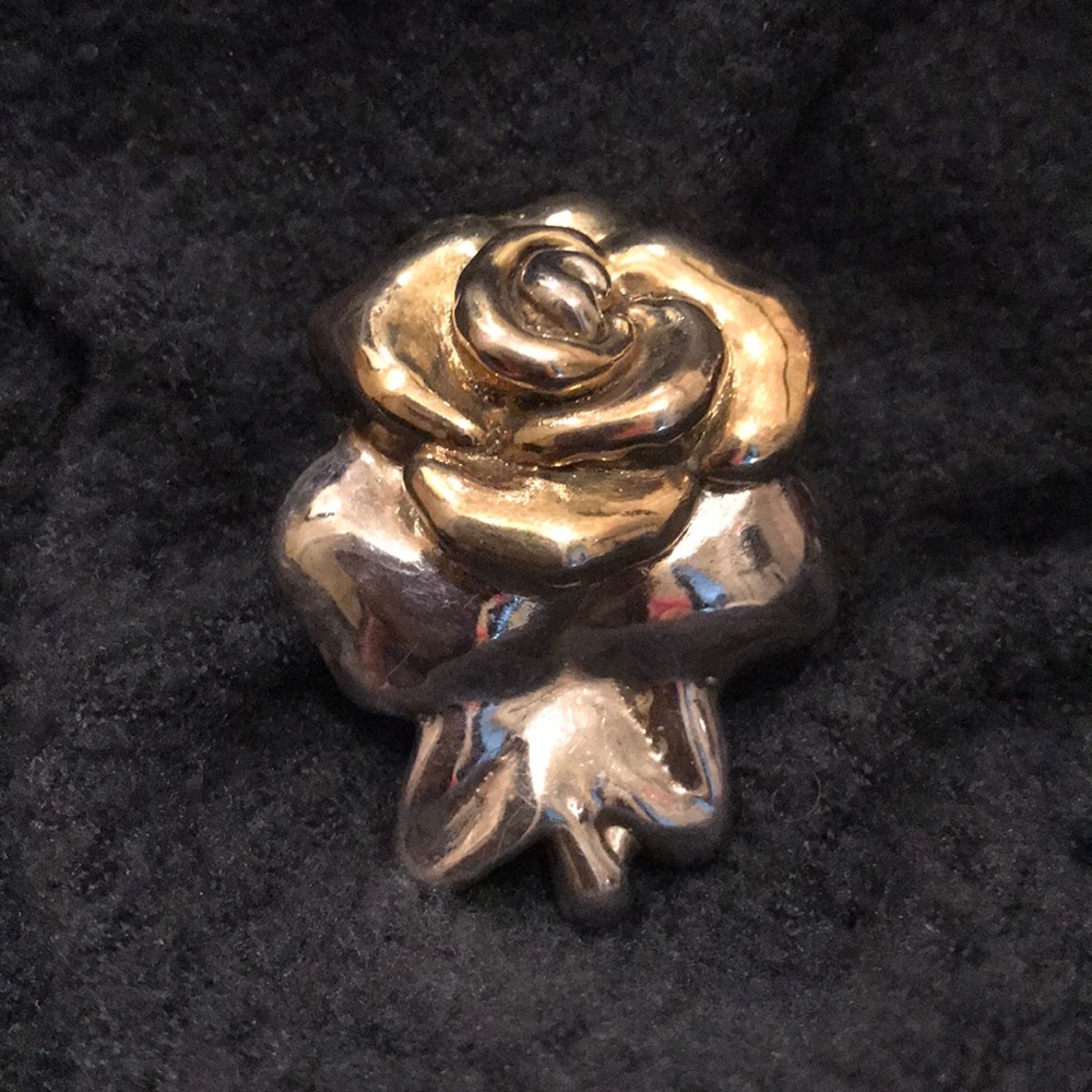 Sterling silver & gold plated earrings clip-on 925 silver mark like-new vintage - Picture 3 of 12
